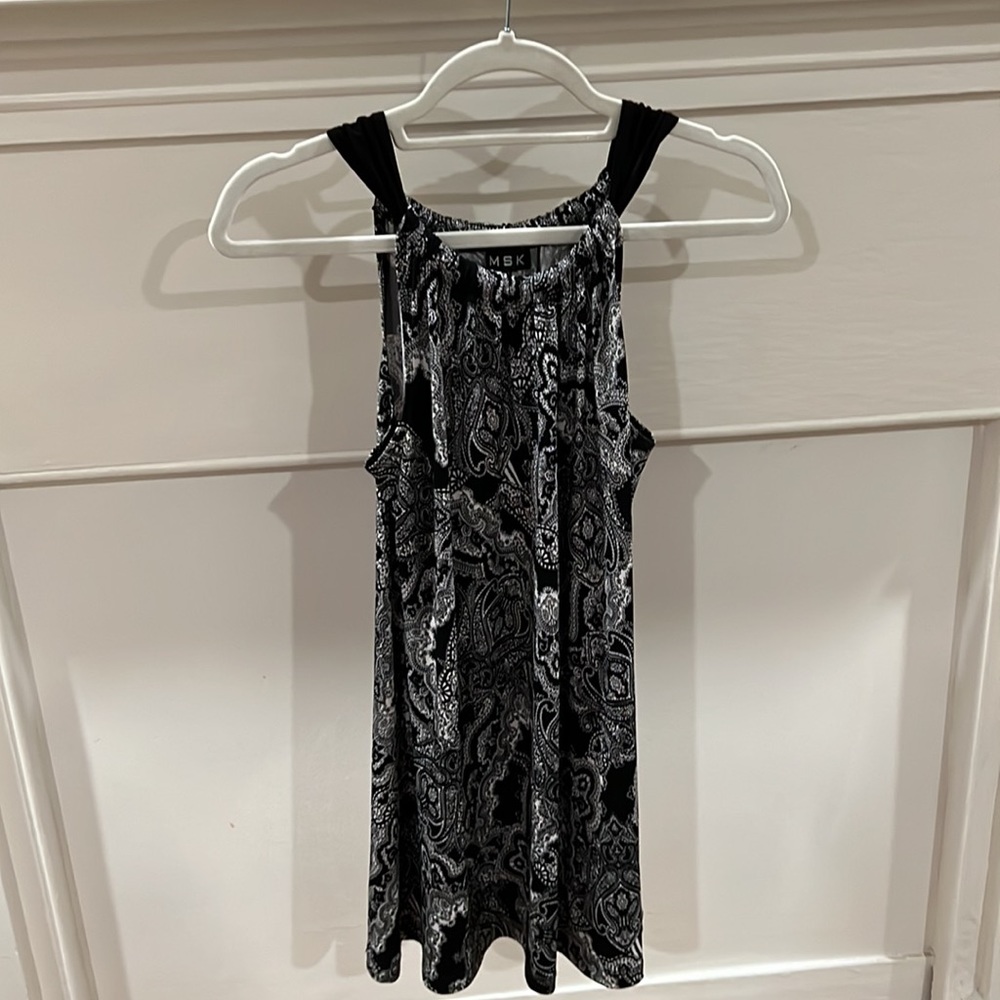 MSK Black and White Tank Top/Dress - NO Size tag, but can fit Small/Medium